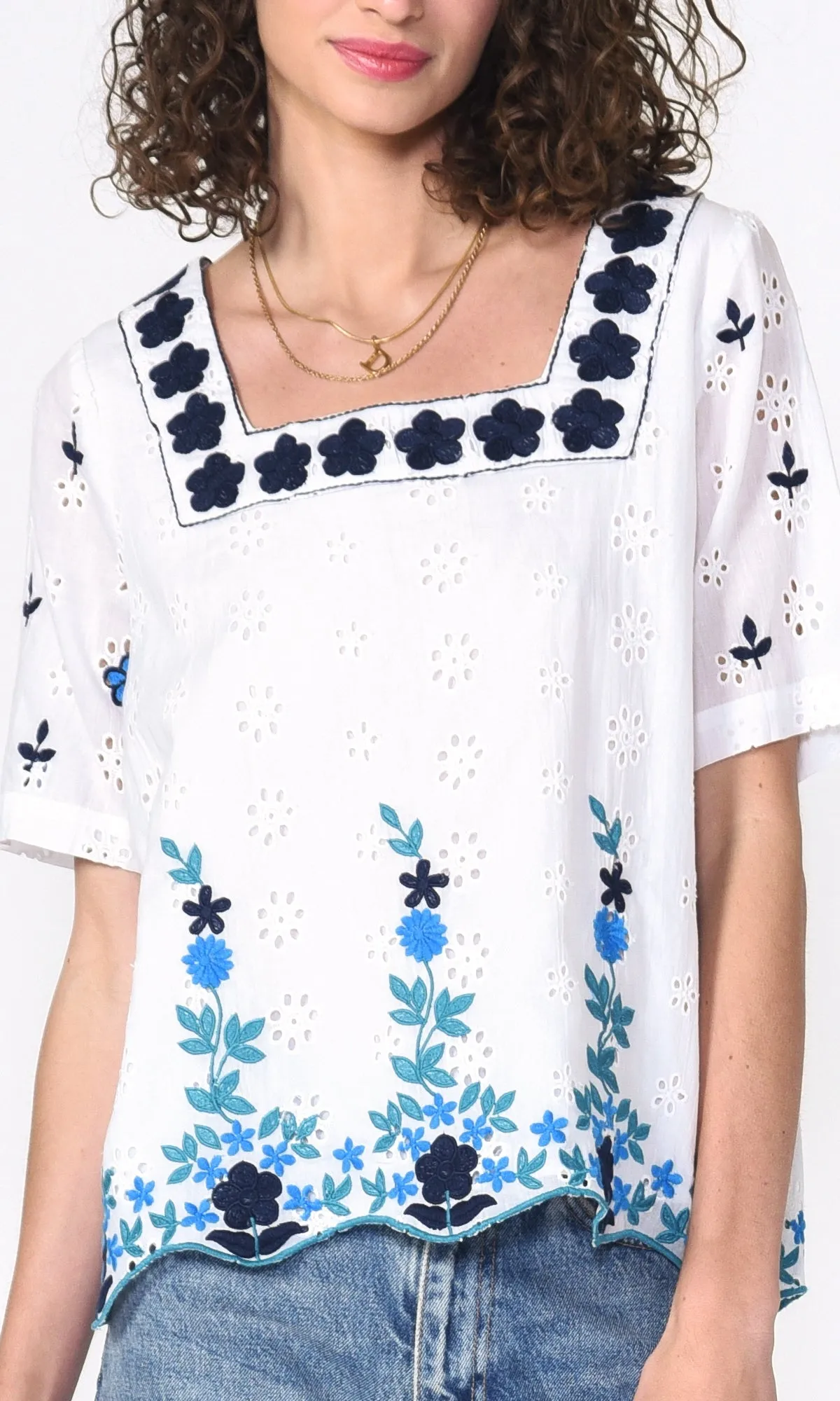 Missi Embroidered Top