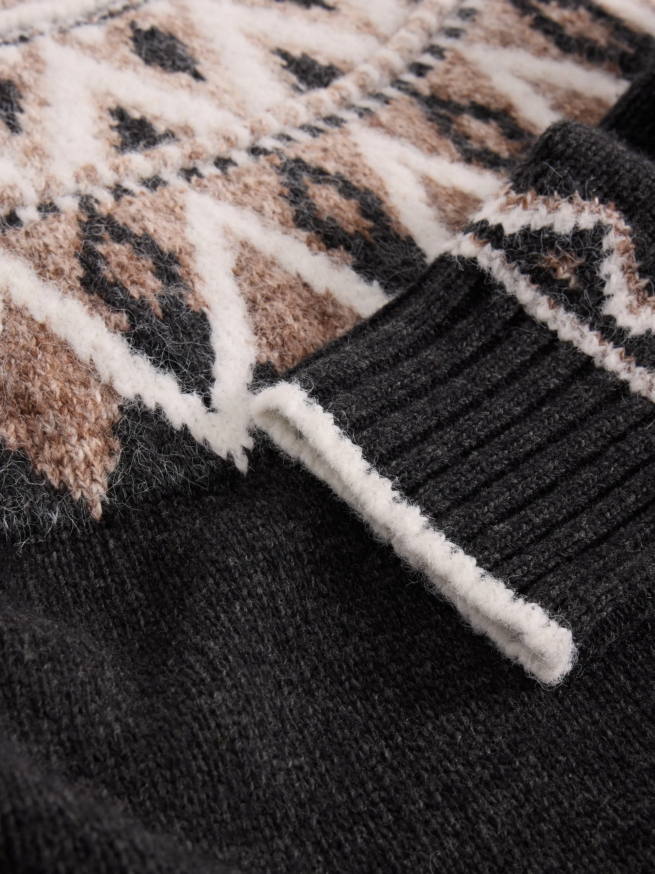 Mono Fairisle Jumper - Black Multi