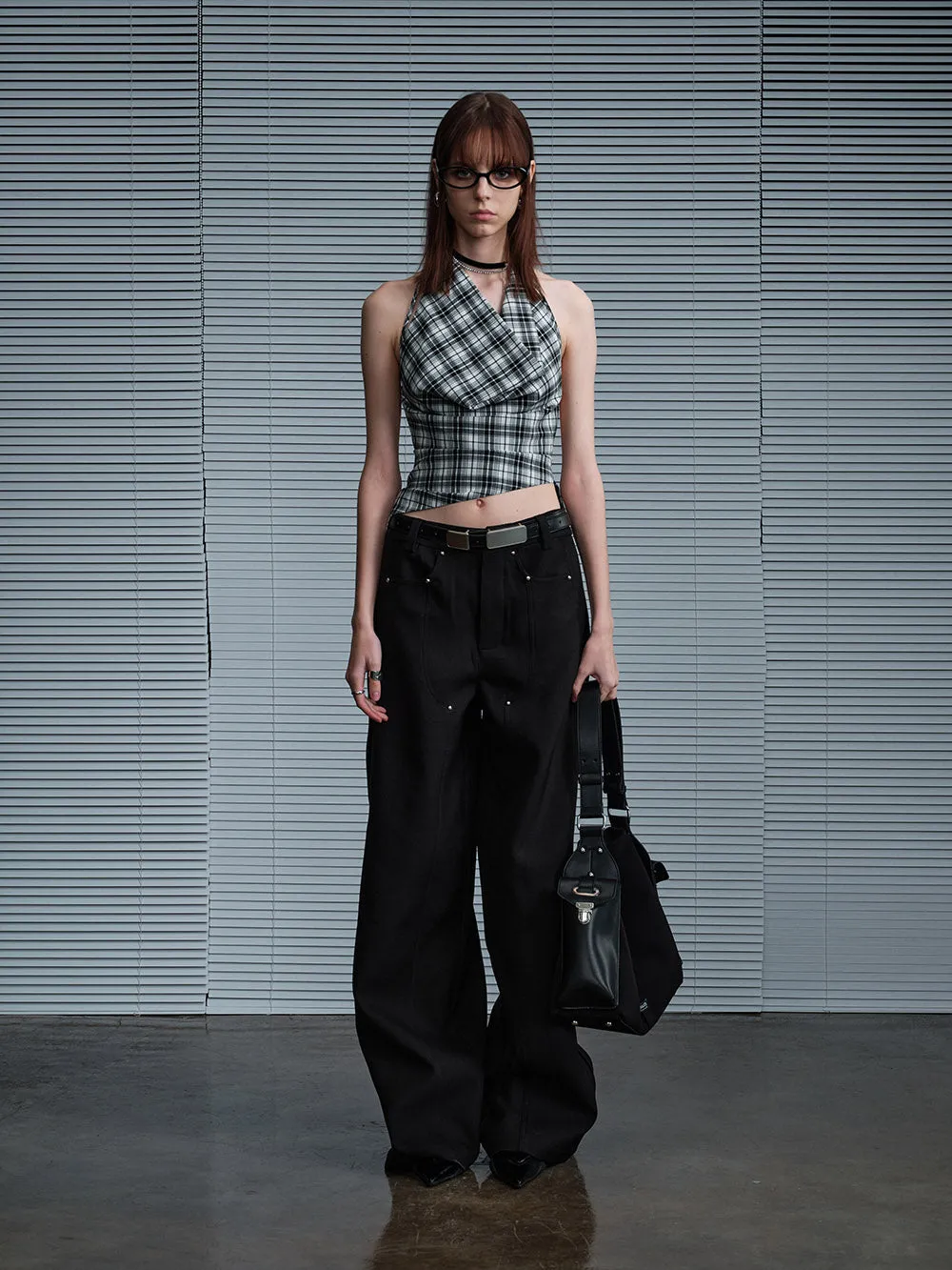 MUKTANK X MODULER Loose-Fit Wide-Leg Structured Trousers