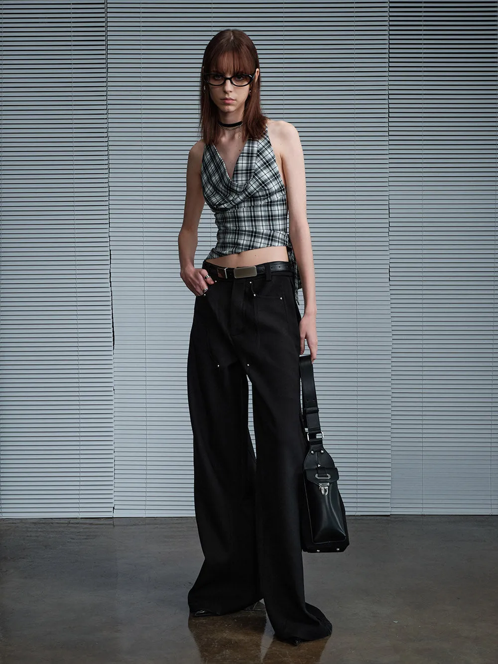 MUKTANK X MODULER Loose-Fit Wide-Leg Structured Trousers