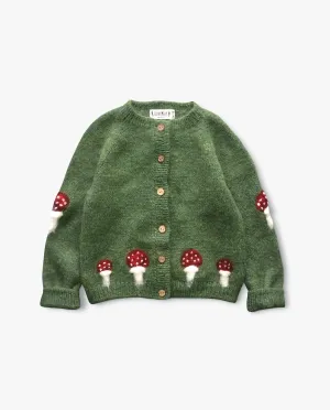 Mushrooms cardigan | Moss Green
