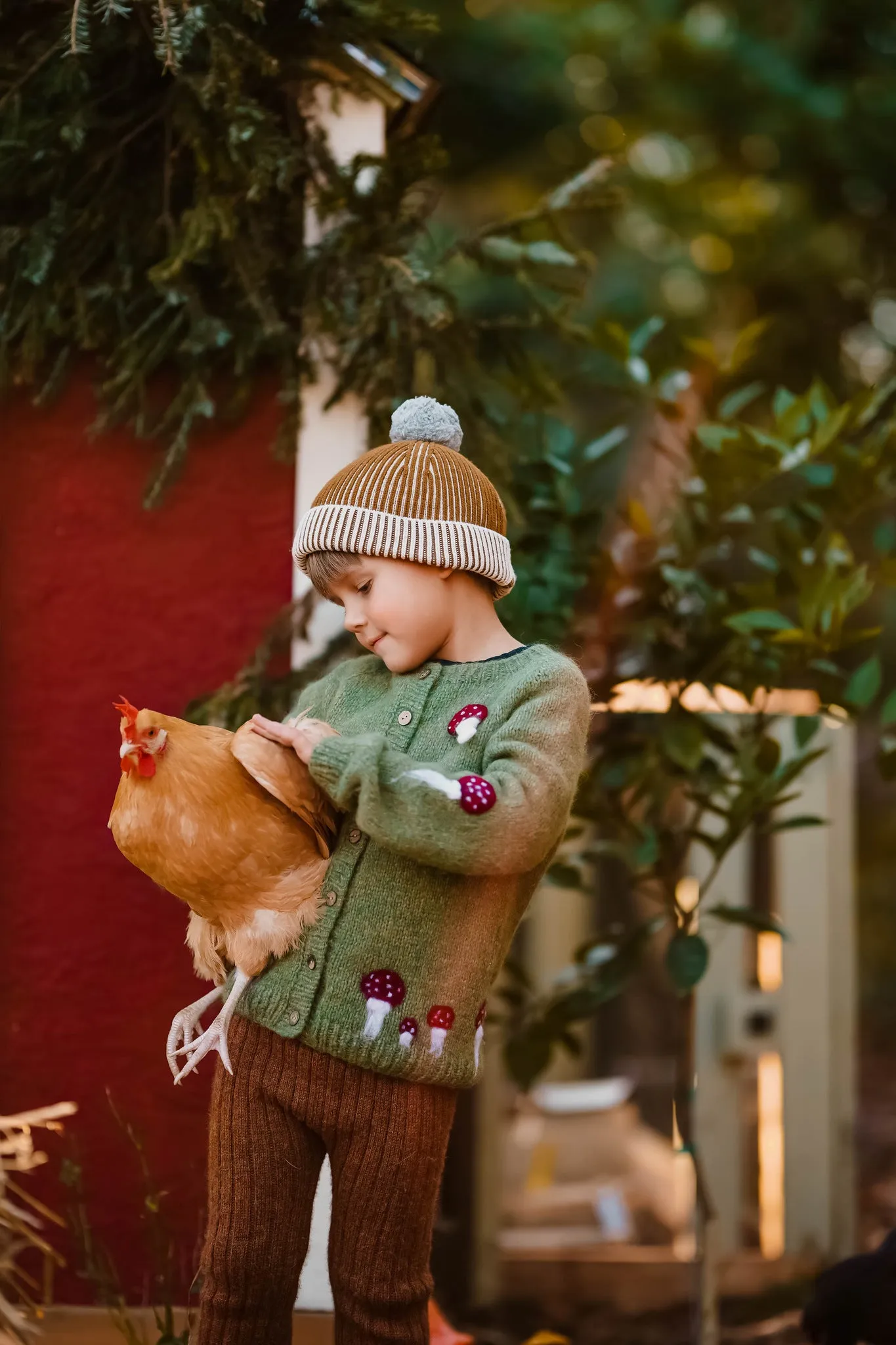 Mushrooms cardigan | Moss Green