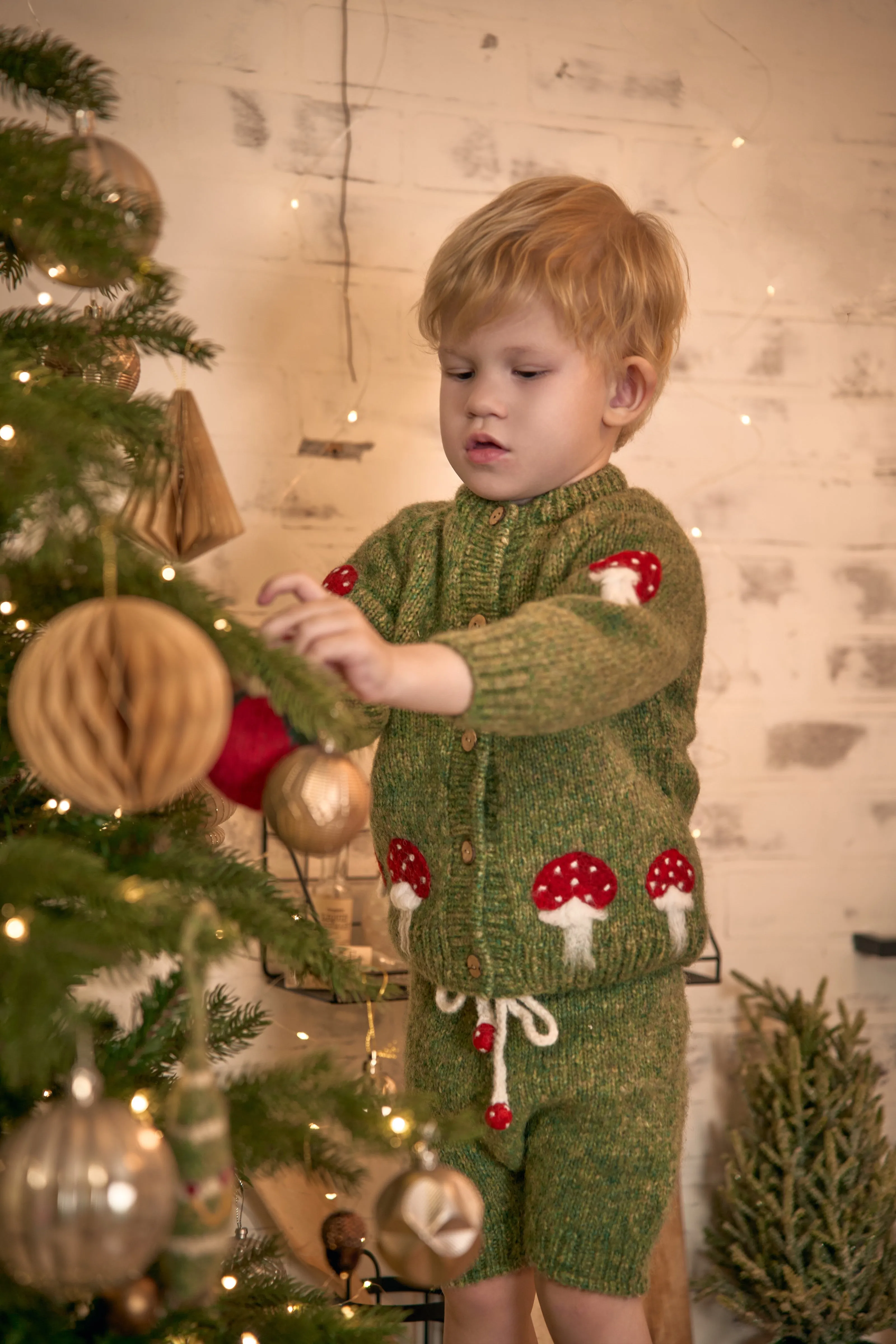 Mushrooms cardigan | Moss Green