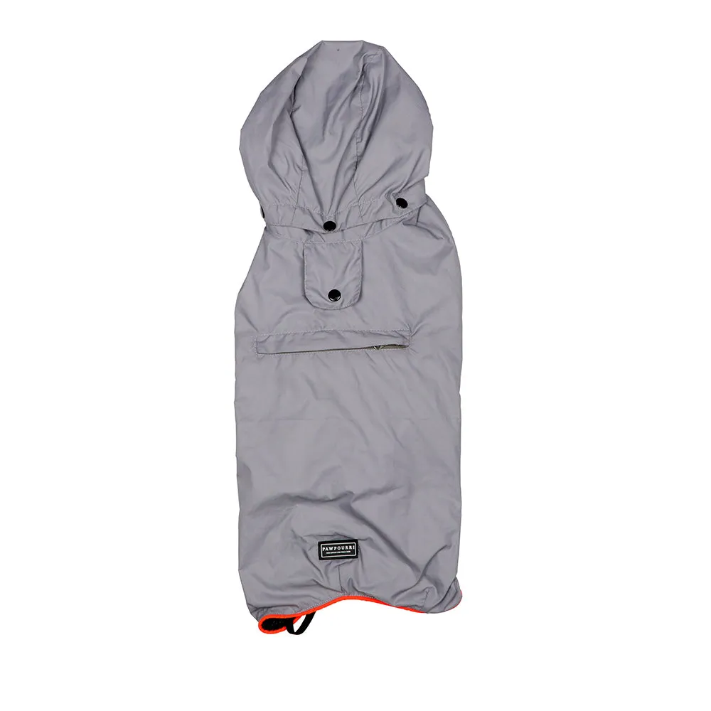 Neon Piping Grey Raincoat