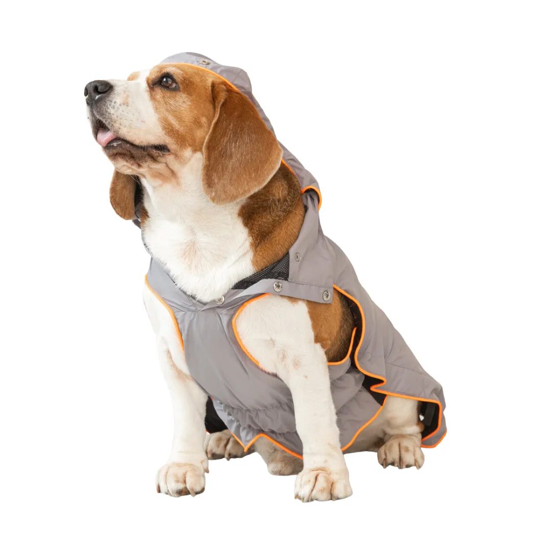Neon Piping Grey Raincoat