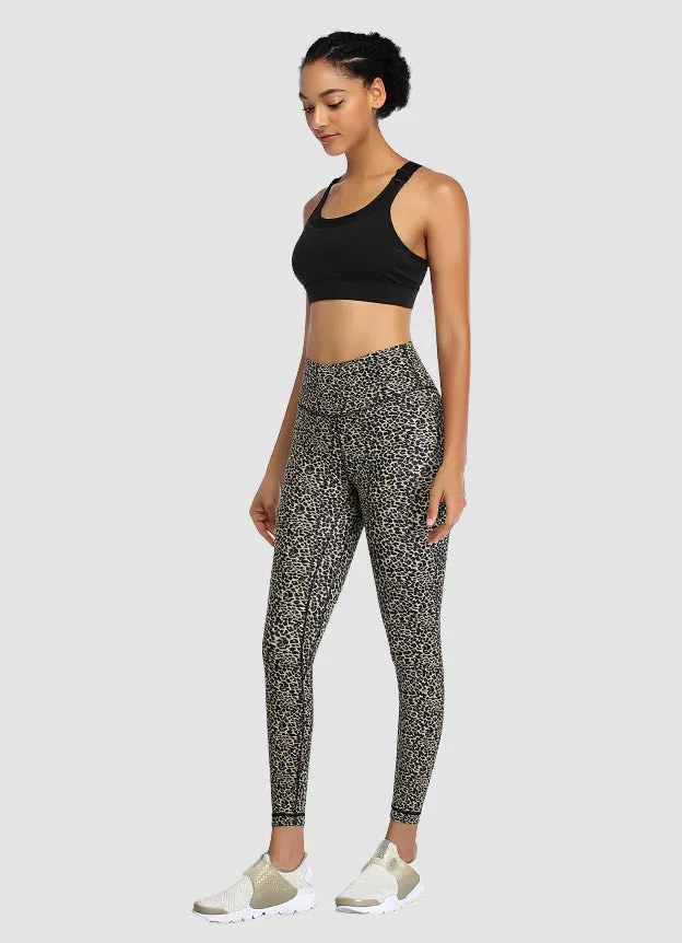 Newborn High Waist Yoga Leggings 25” — Leopard