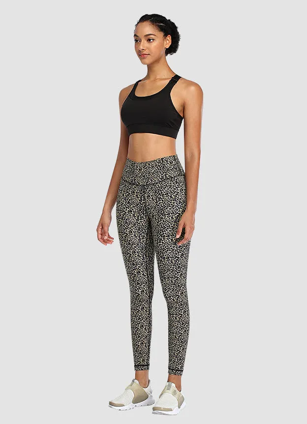 Newborn High Waist Yoga Leggings 25” — Leopard