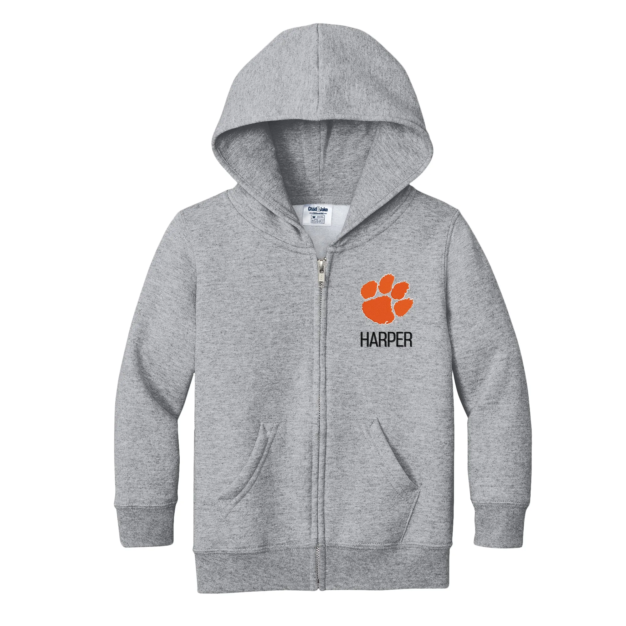Personalized Clemson Tigers Toddler Full-Zip Sweatshirt