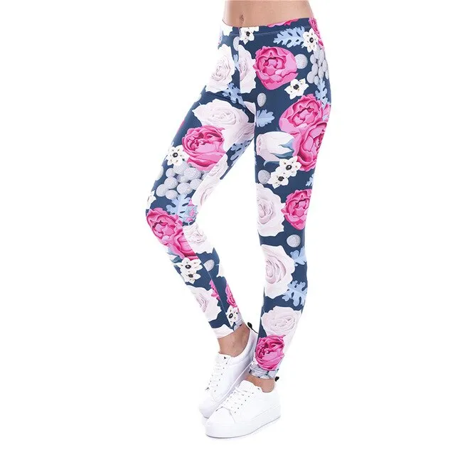 Pink Flowers Leggings
