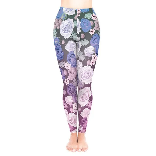 Pink Flowers Leggings