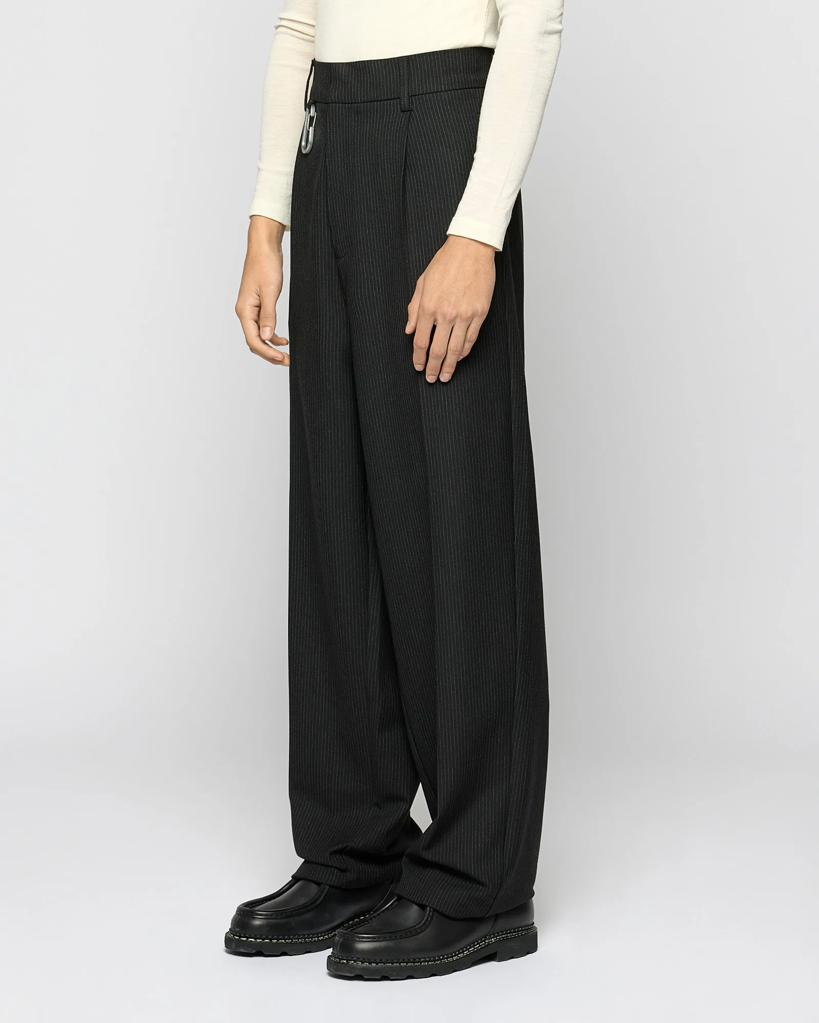 Pinstripe Baggy Tailored Pants