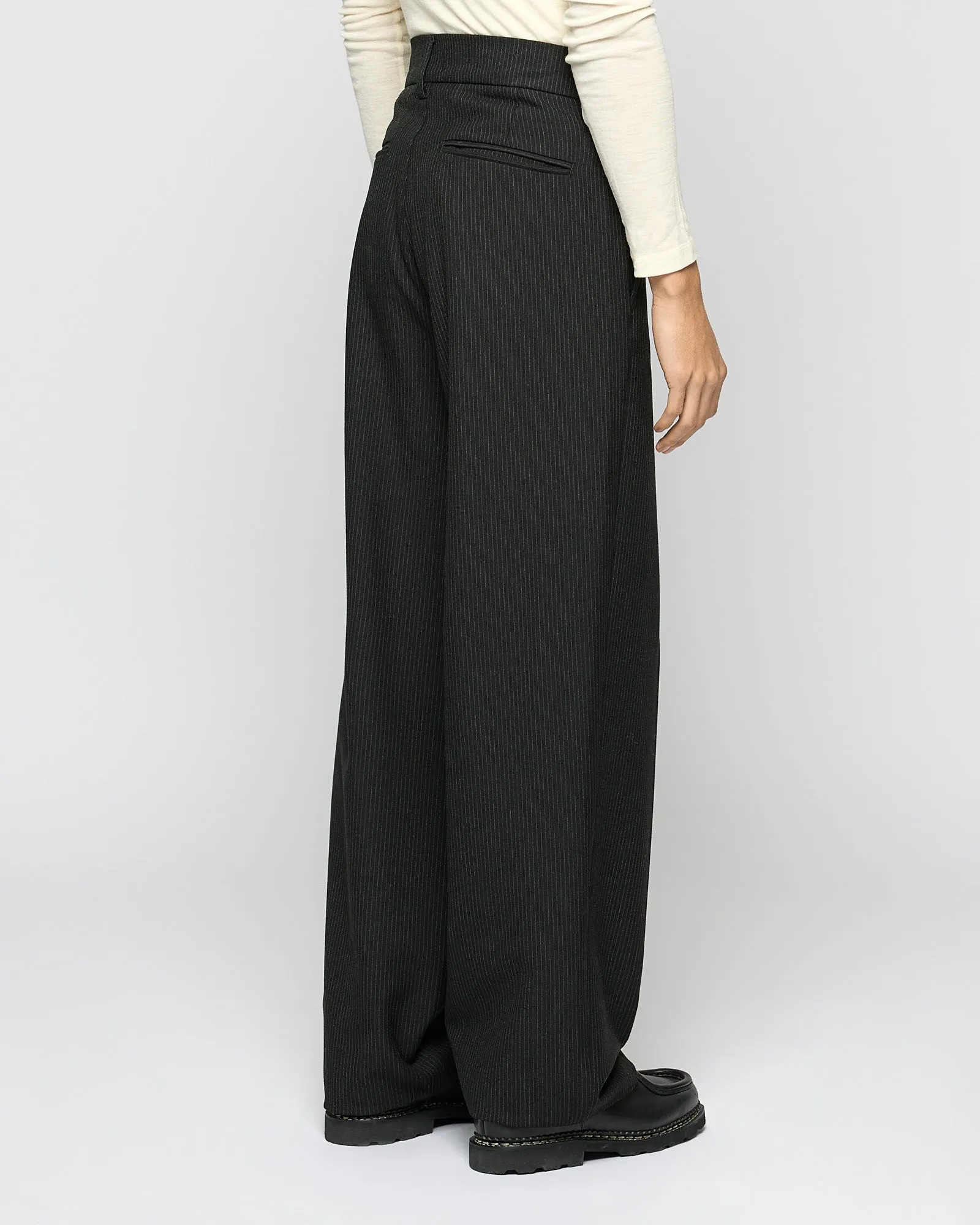Pinstripe Baggy Tailored Pants