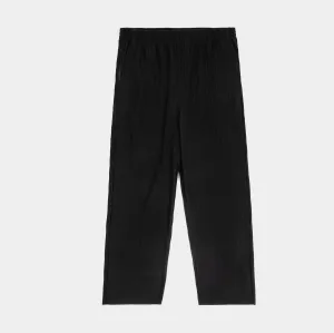 Pleated Joggers Womens Pants (Black)
