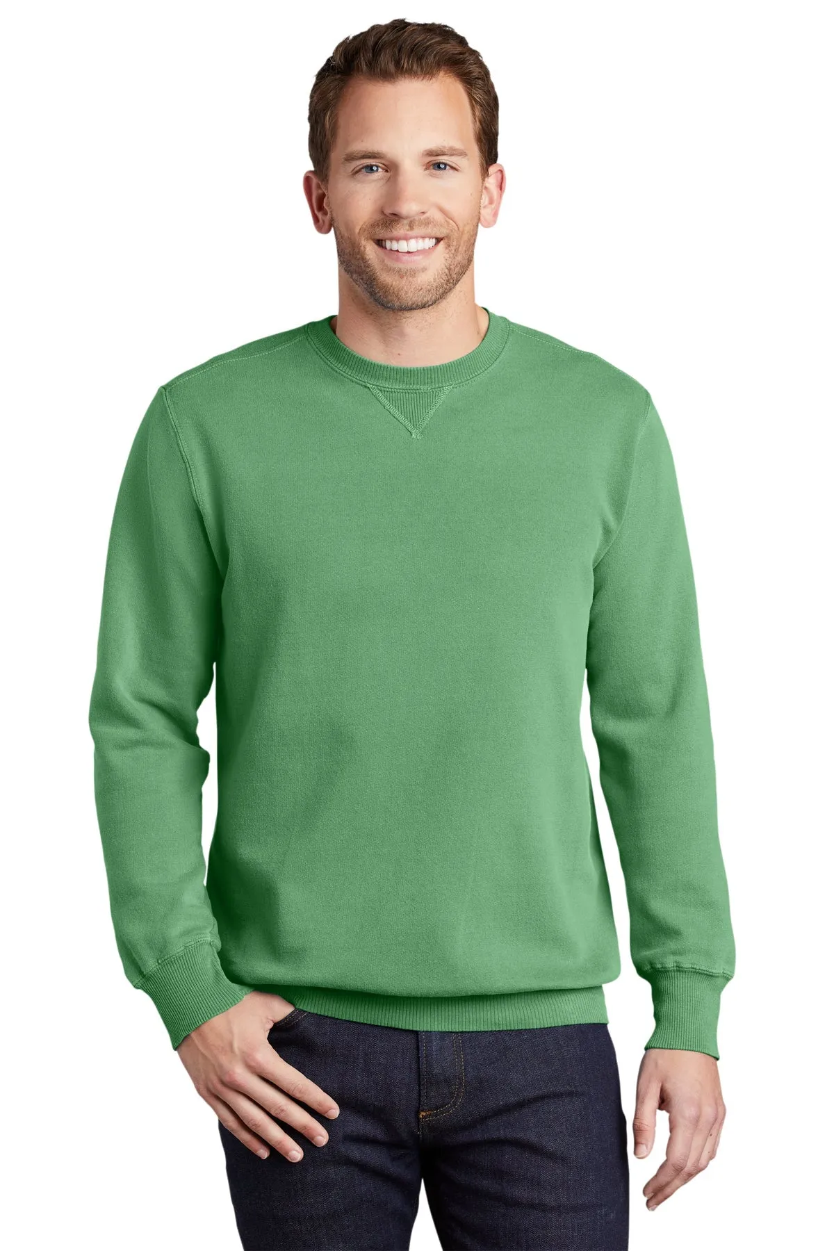Port & Company Pigment Dyed Branded Sweatshirts, Safari