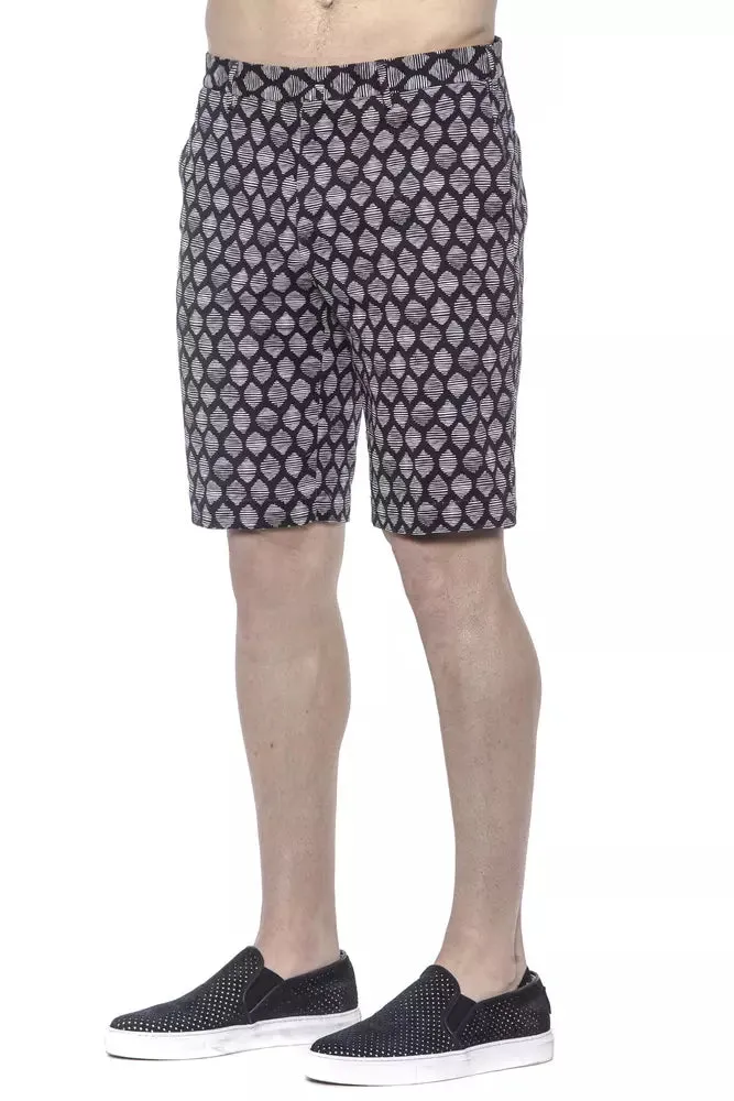 PT Torino Chic Blue Cotton Bermuda Shorts