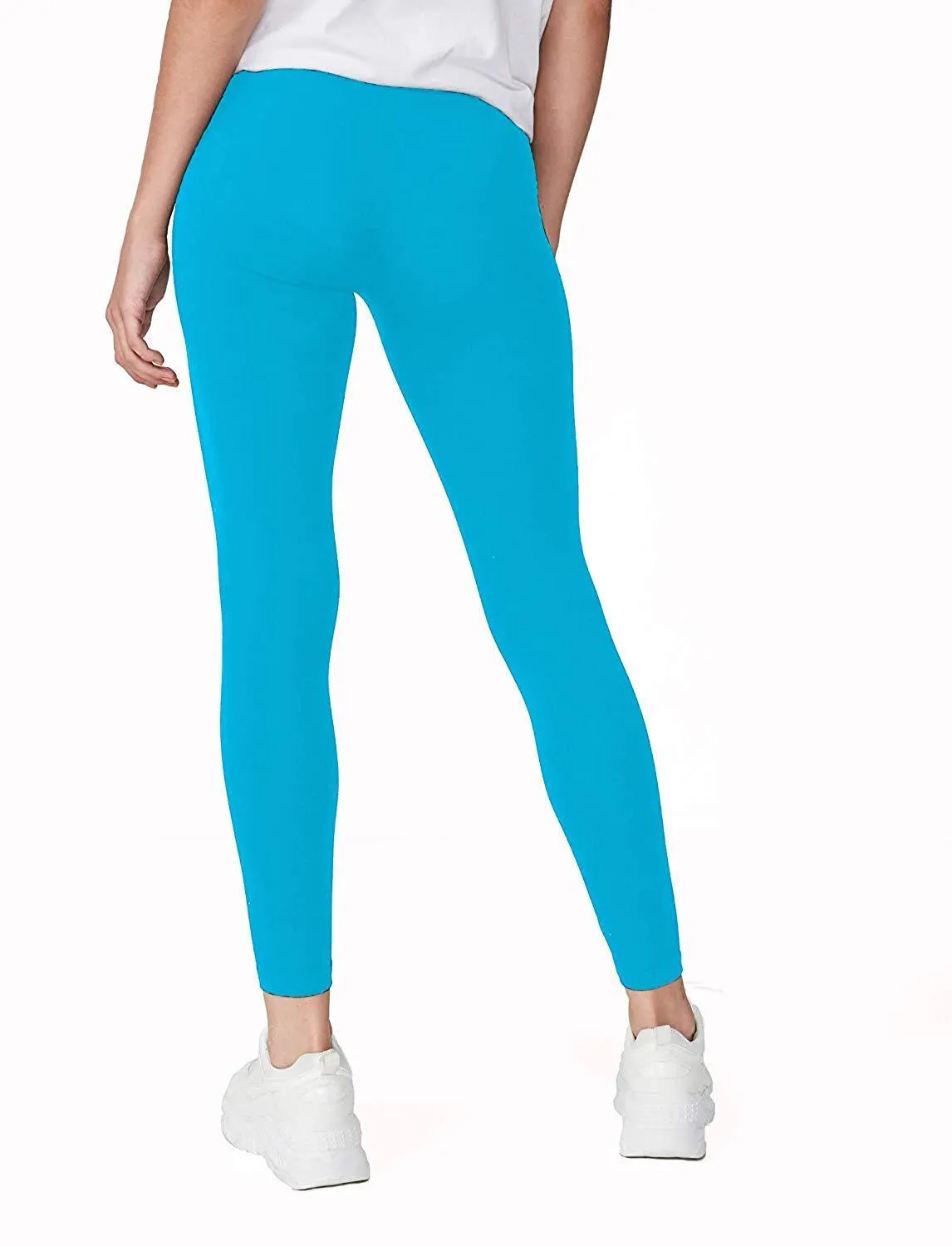Sky Blue Soft Cotton  Color Legging - BK00008MCLGQ
