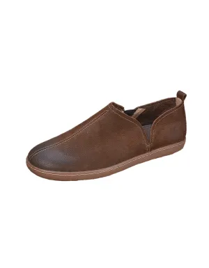 Soft Leather Comfortable Flat Shoes for Men
