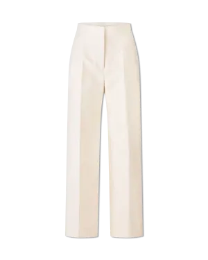 Structured Fine Cotton Trousers