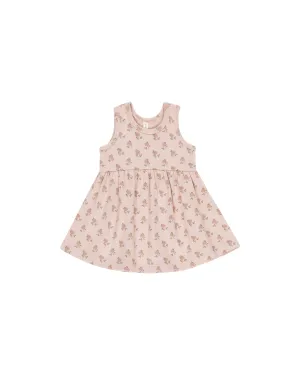 Tank Dress in Bubble Gum w/ Roses