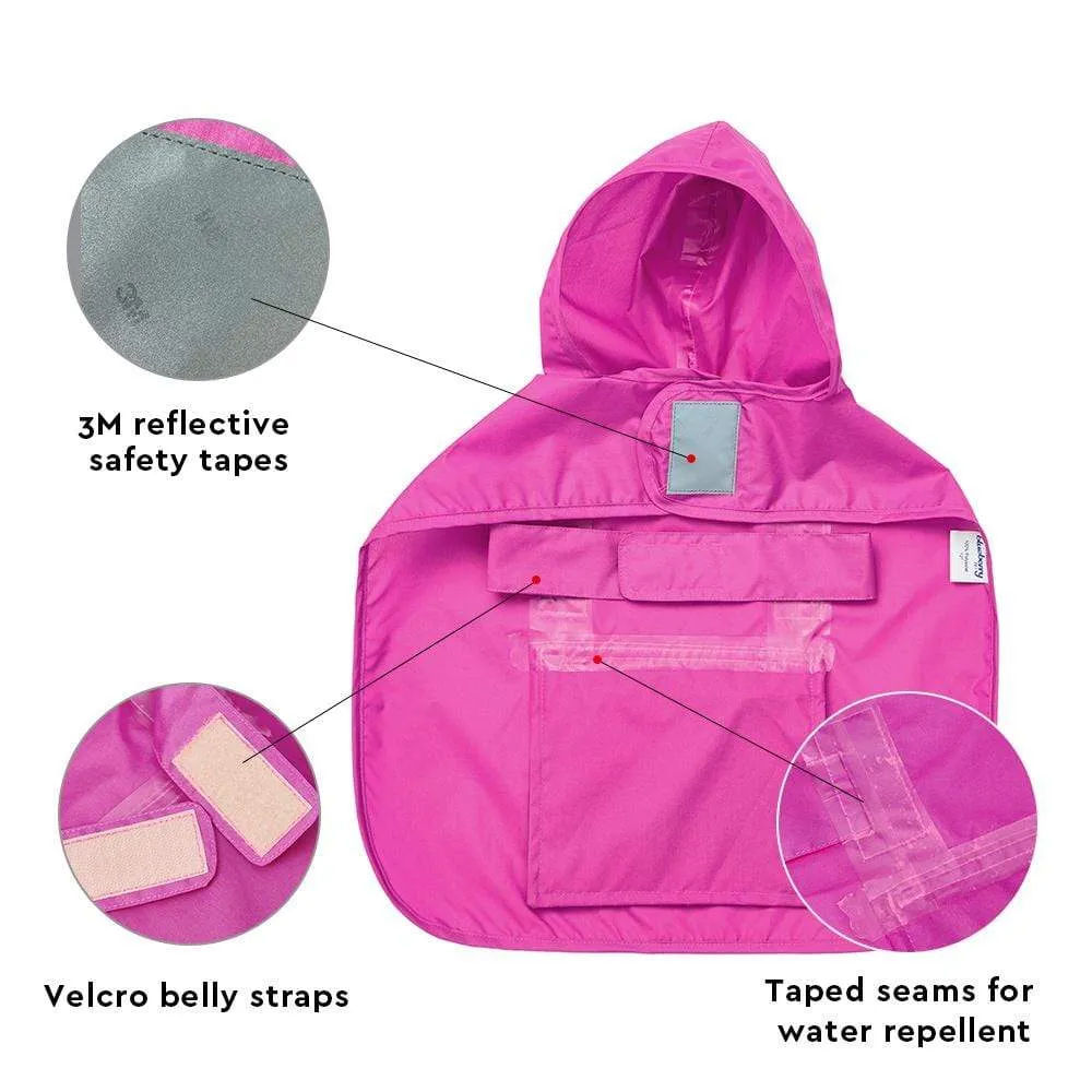 Water Repellent Reflective Dog Rain Poncho for Pets