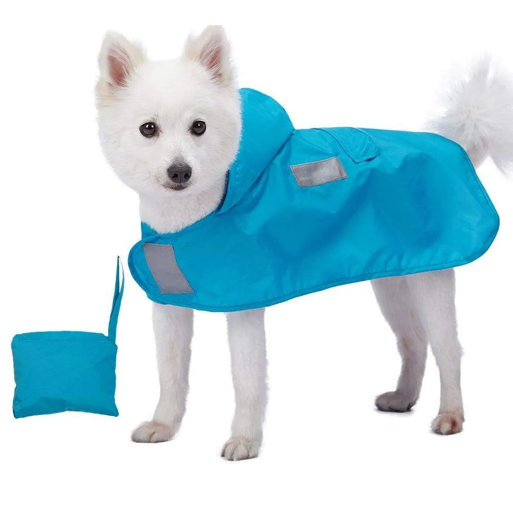 Water Repellent Reflective Dog Rain Poncho for Pets