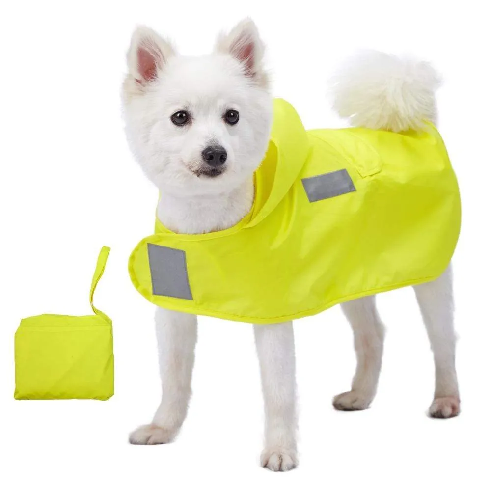 Water Repellent Reflective Dog Rain Poncho for Pets