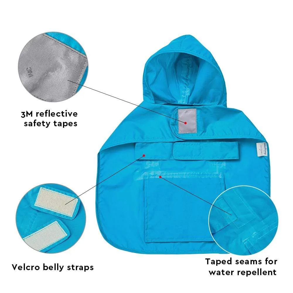 Water Repellent Reflective Dog Rain Poncho for Pets