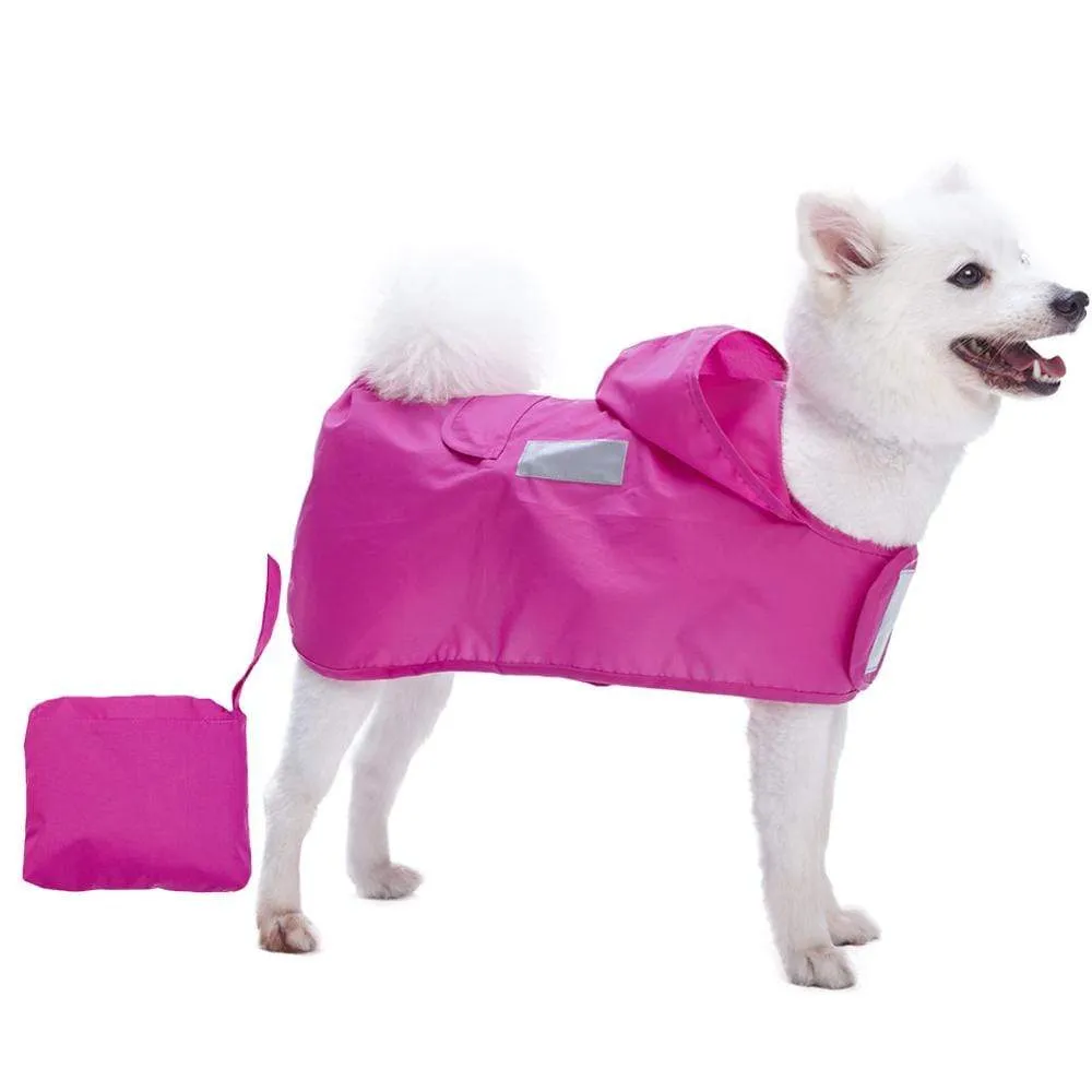 Water Repellent Reflective Dog Rain Poncho for Pets