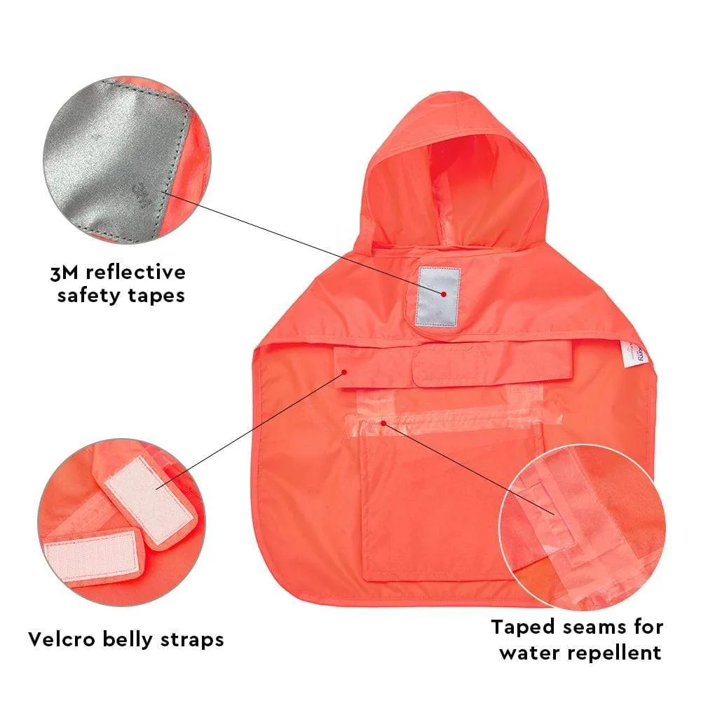 Water Repellent Reflective Dog Rain Poncho for Pets