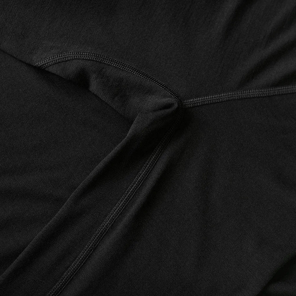 Womens 160 Merino Active Long Sleeve Crew (Black)