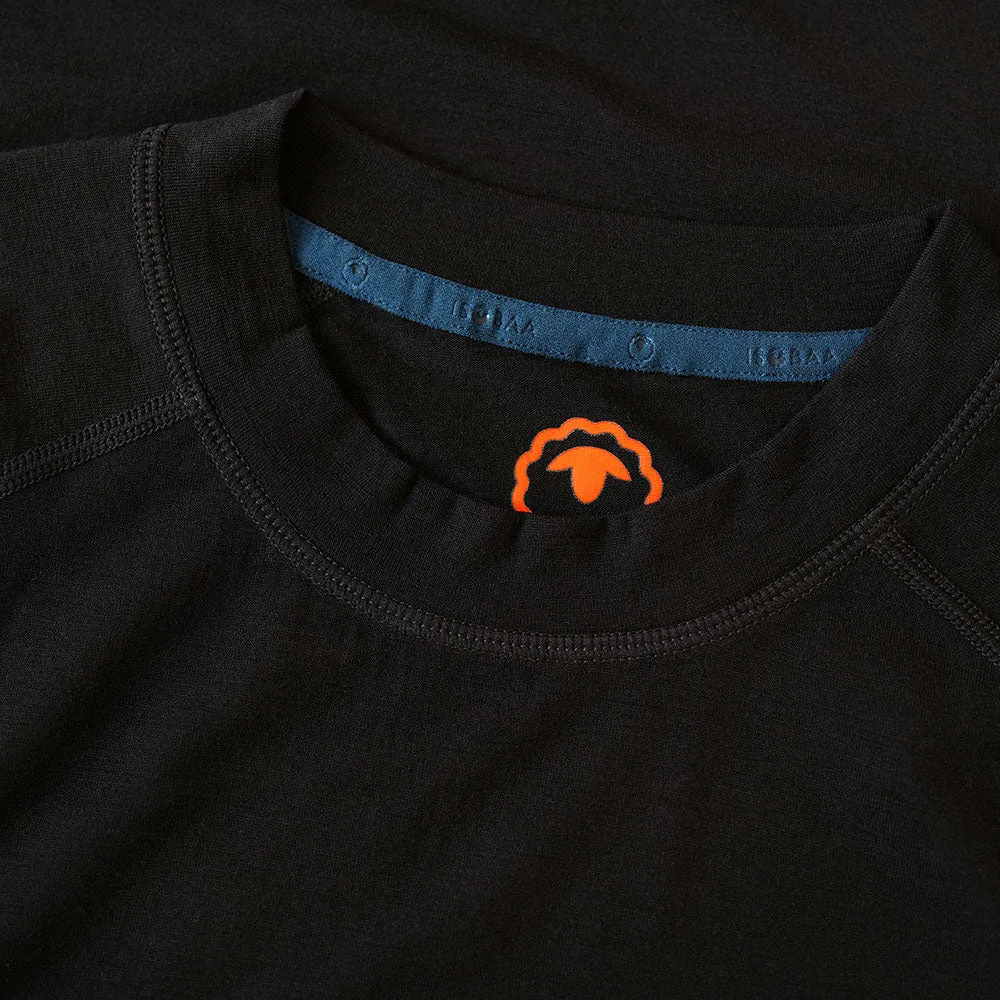 Womens 160 Merino Active Long Sleeve Crew (Black)