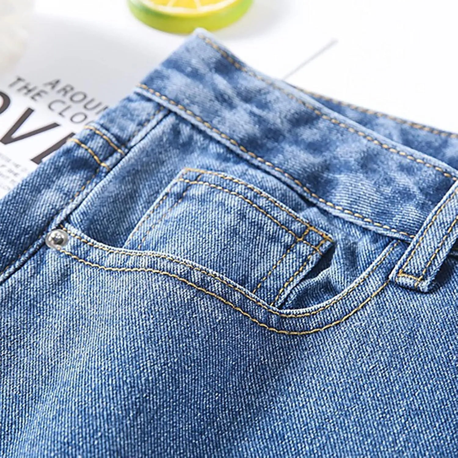 Womens Jean Shorts High Waisted Summer 2025 Stretch Cropped Bermuda Shorts Trendy Casual Denim Shorts Loose Fit Jorts