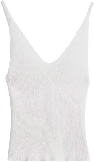 Women's Slimming Vest, Solid Color V-Neck Knitted Camisole Tops