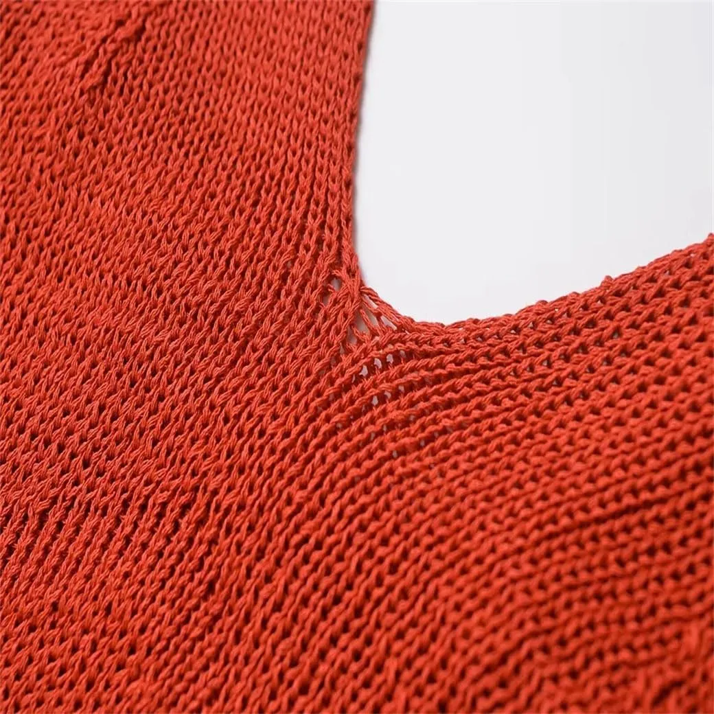 Women's Slimming Vest, Solid Color V-Neck Knitted Camisole Tops