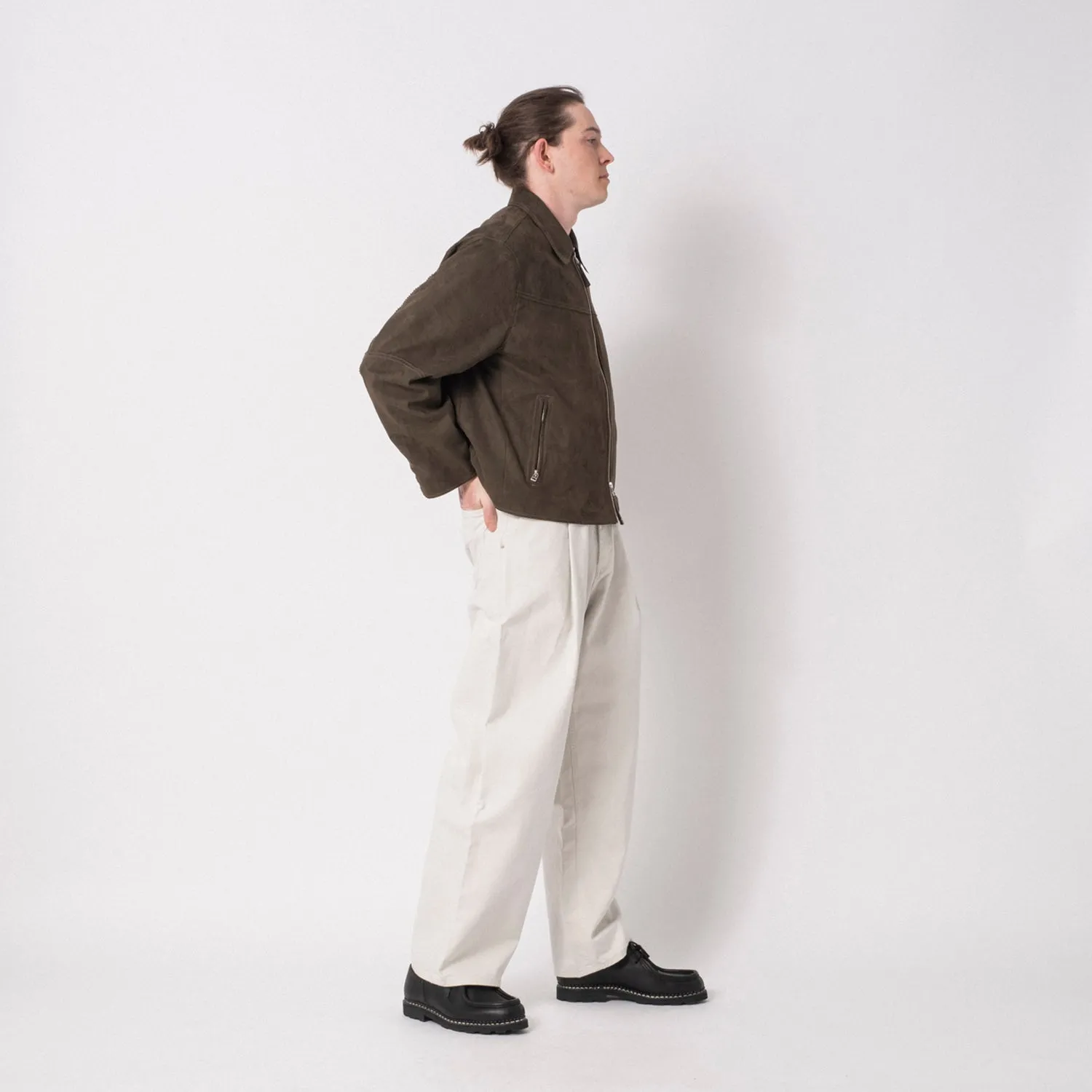 [YOUTH] STRUCTURED WIDE DENIM PANTS _ LIGHT GREY