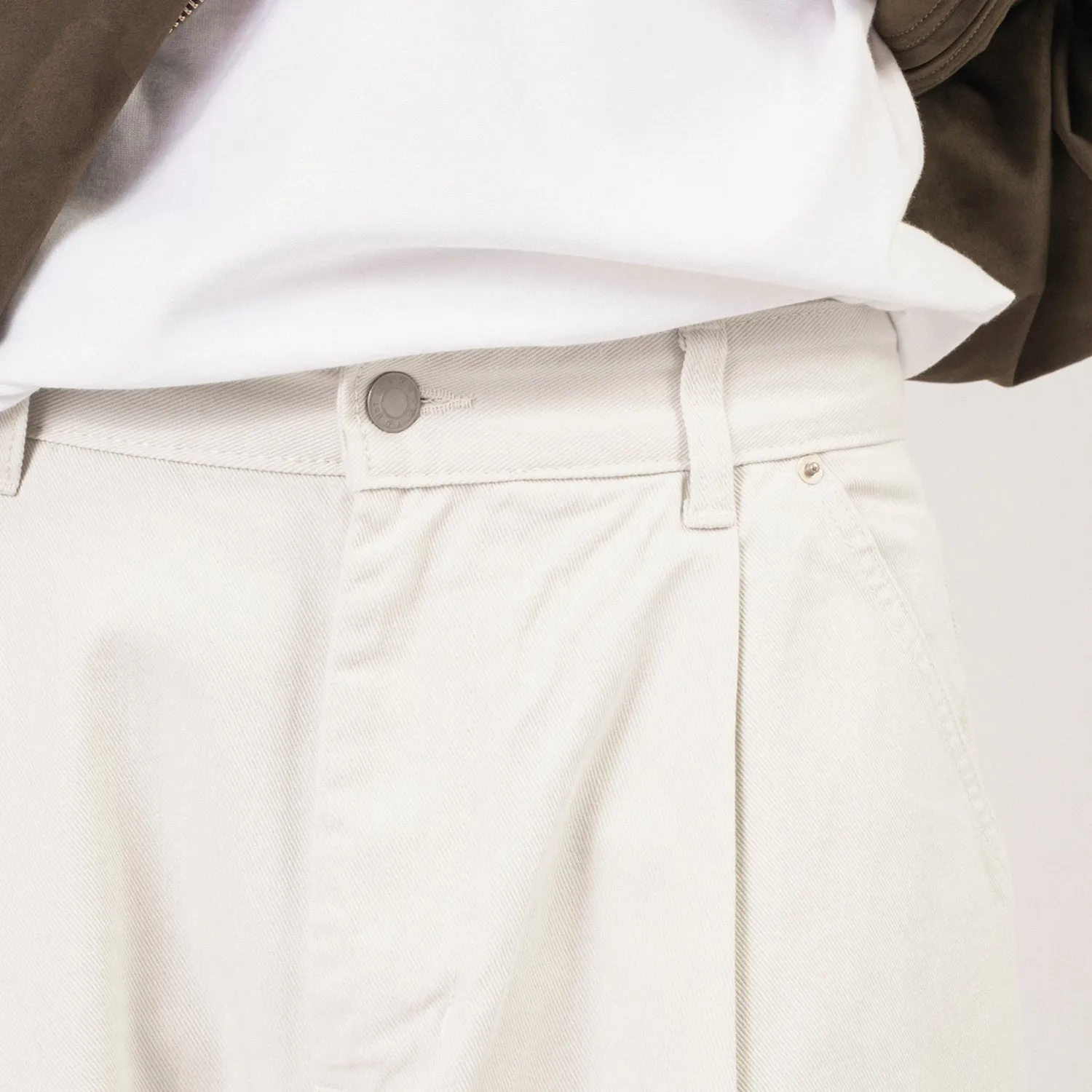 [YOUTH] STRUCTURED WIDE DENIM PANTS _ LIGHT GREY