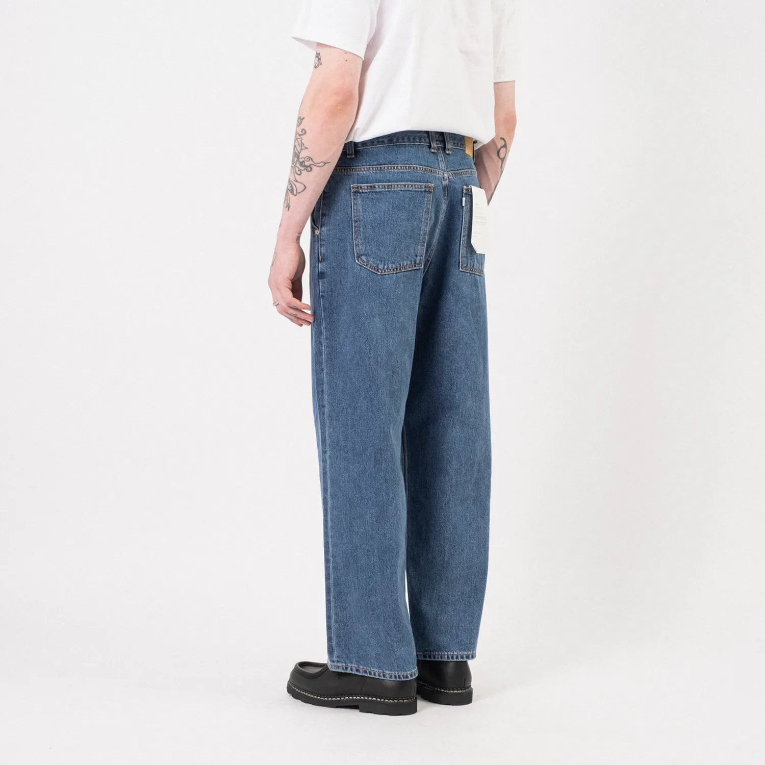 [YOUTH] STRUCTURED WIDE DENIM PANTS _ MEDIUM BLUE