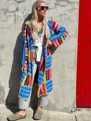 Zig zag patchwork cardigan