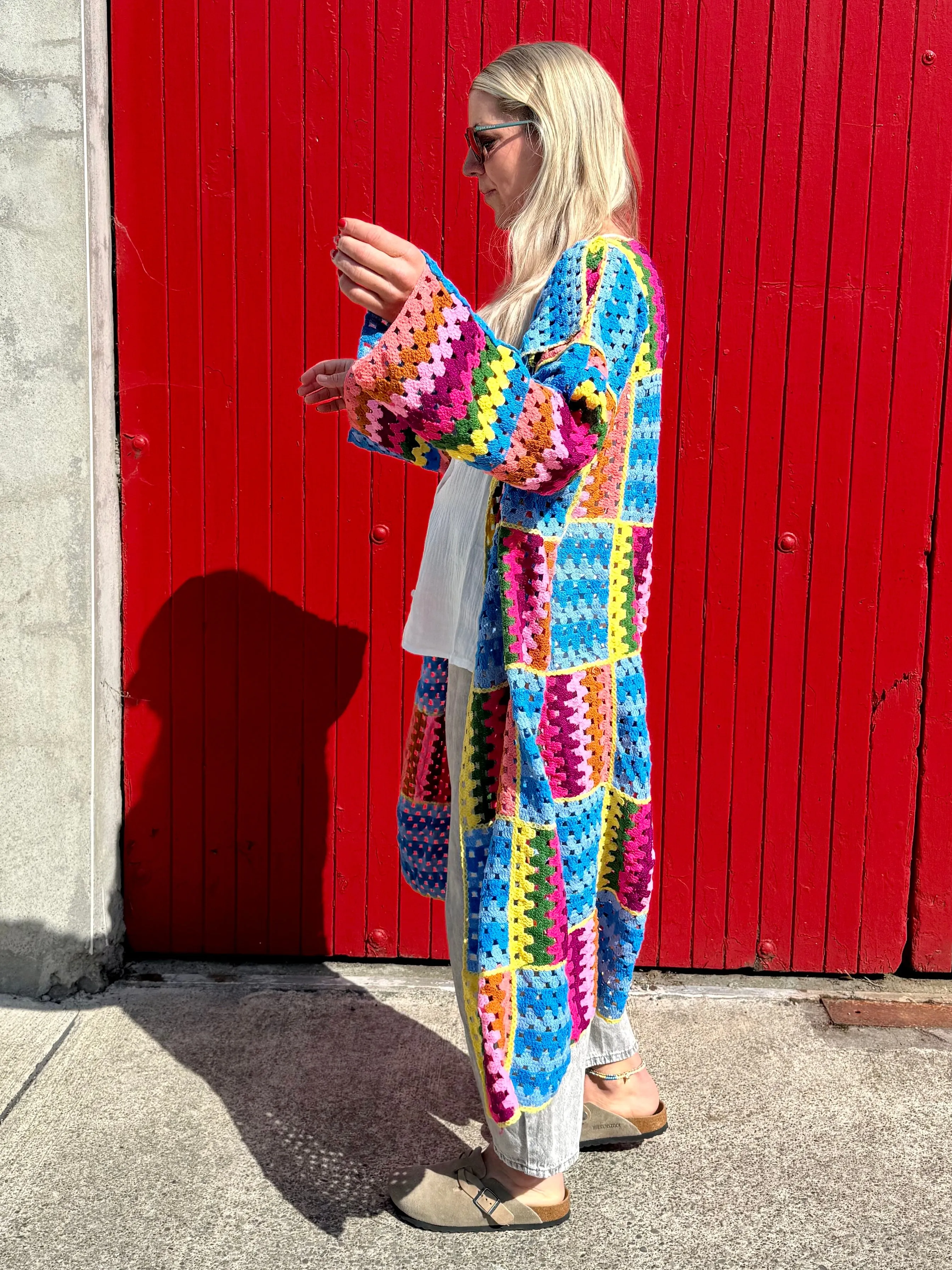 Zig zag patchwork cardigan
