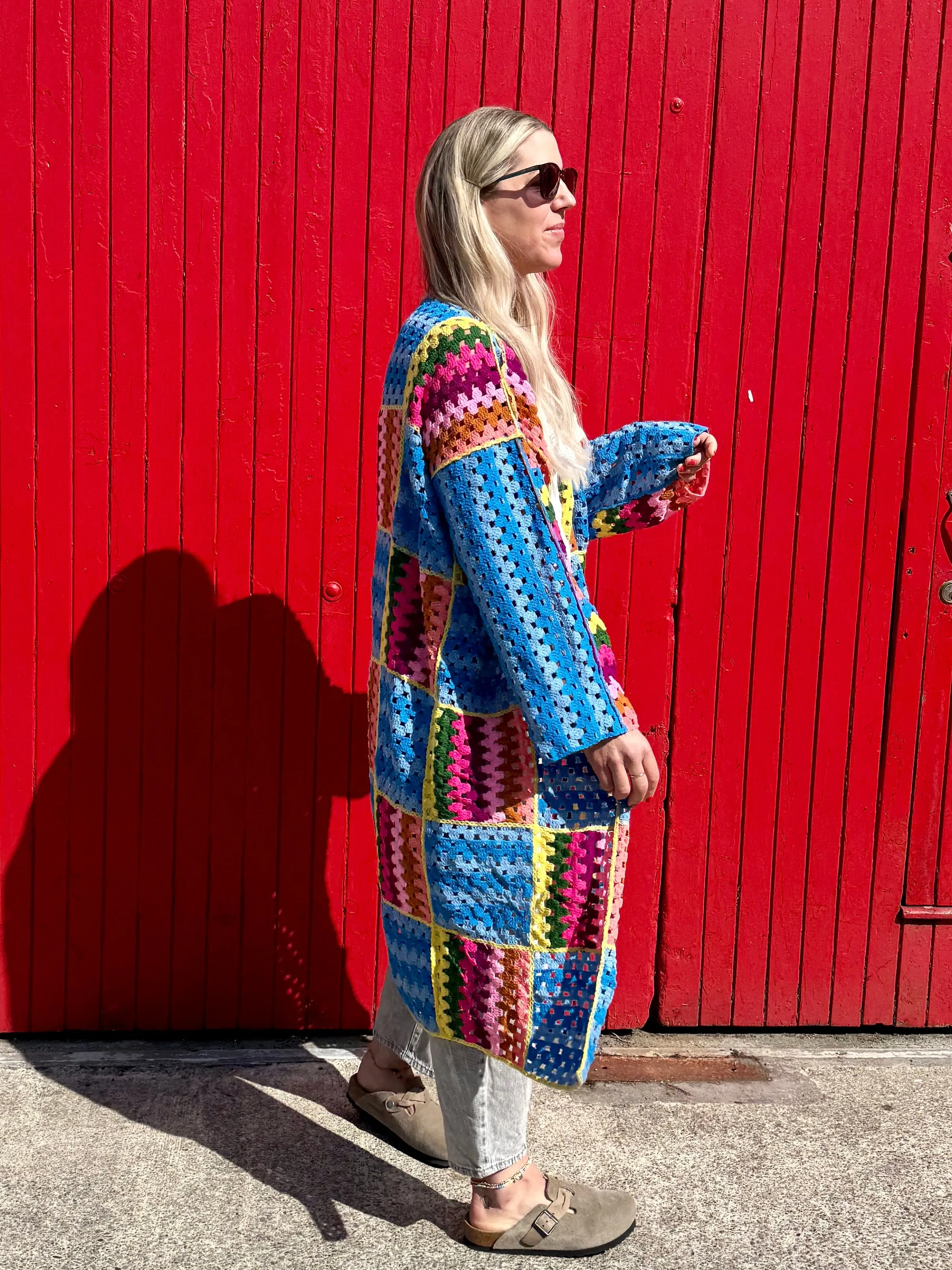 Zig zag patchwork cardigan