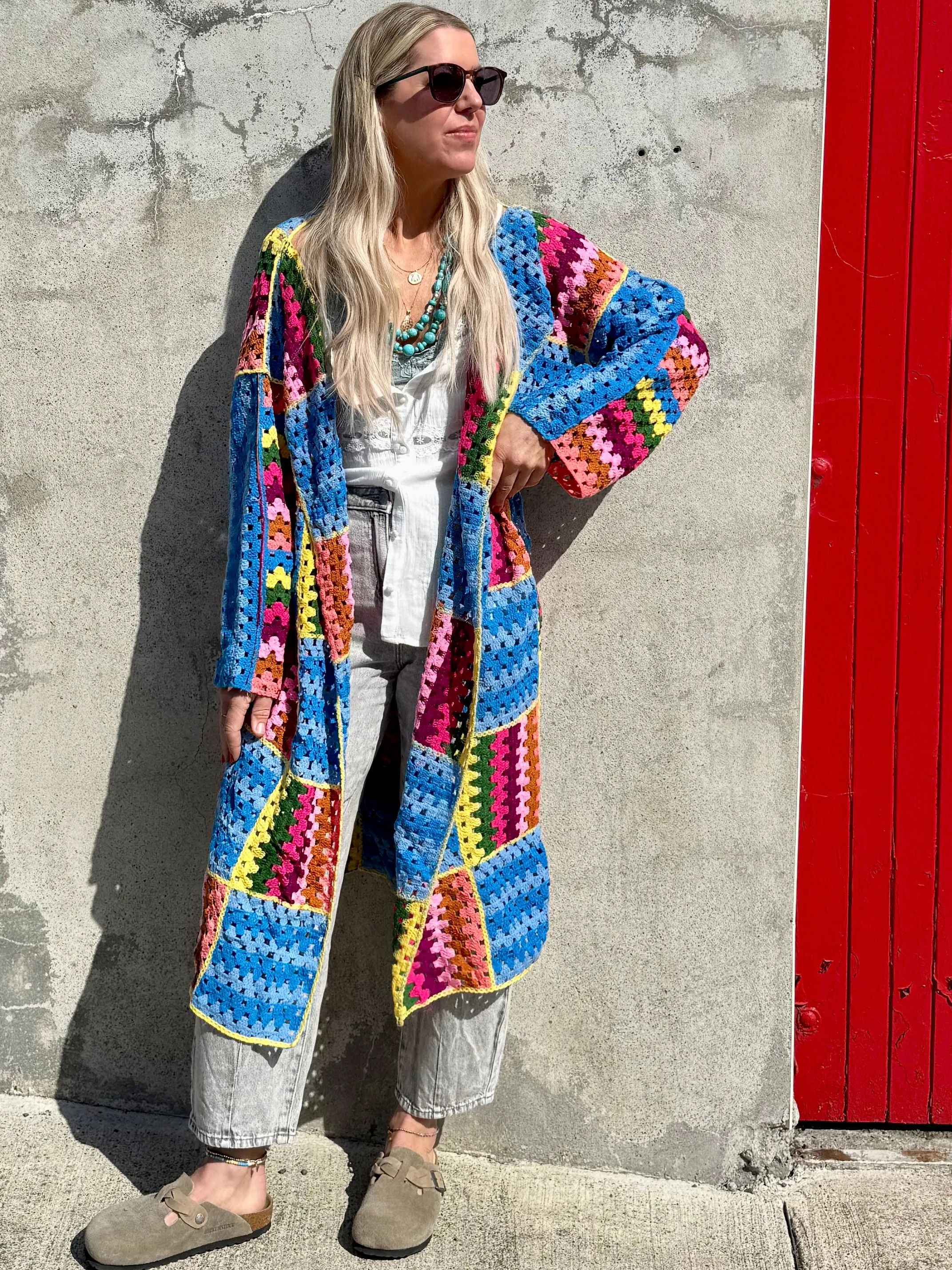 Zig zag patchwork cardigan